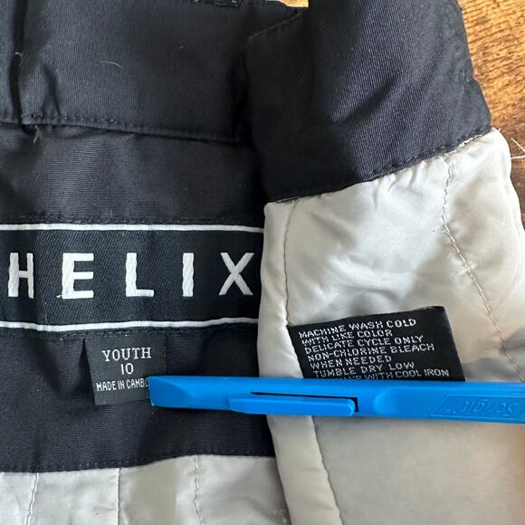 Helix Ski Snowboard Pants Youth 10 Black Adjustable Waist Gorpcore Leg Vent VGUC - Picture 14 of 15